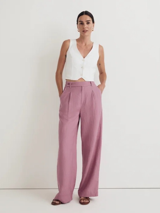 Madewell Pants - Madewell Harlow Wide Leg Pant in 100% Linen